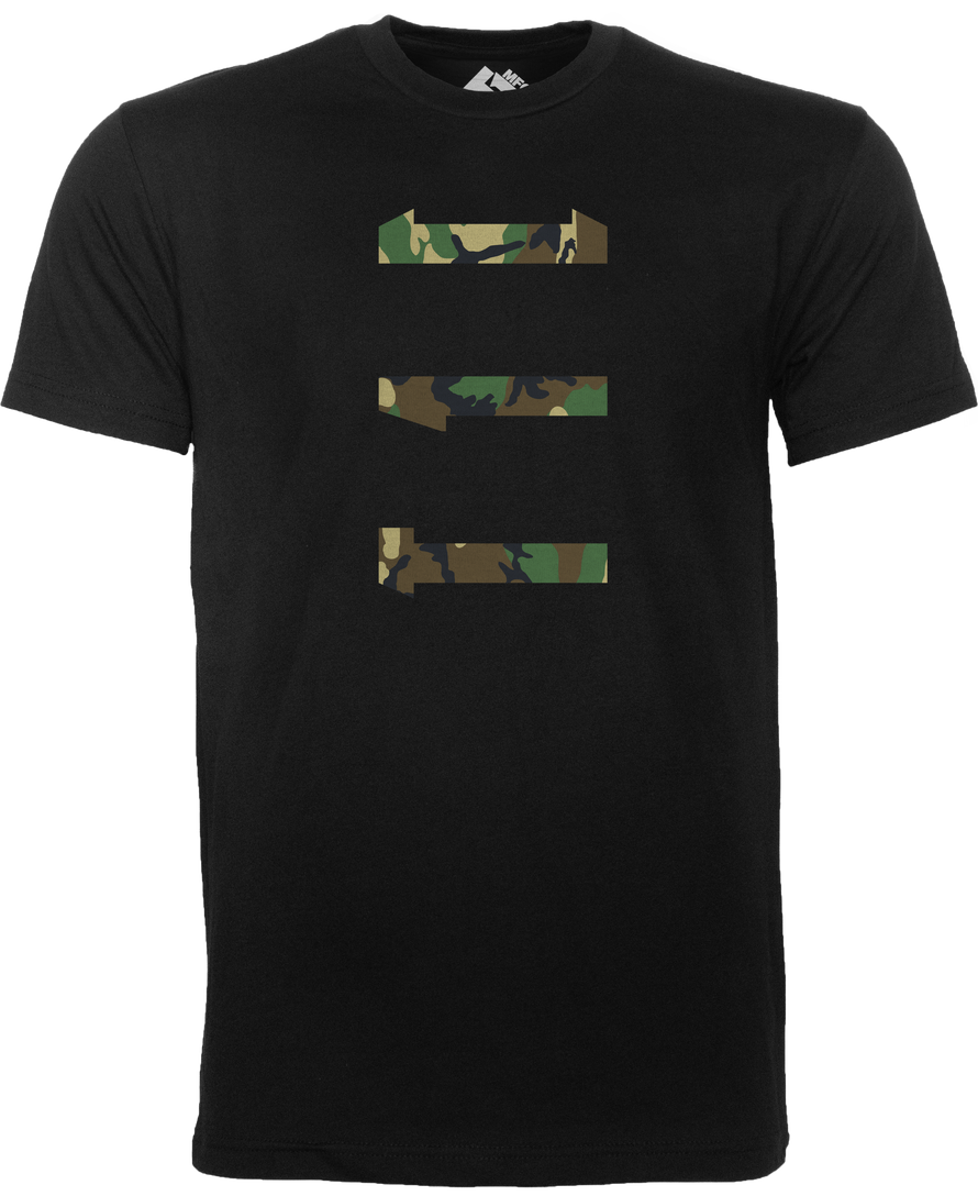 T1C - Woodland 3 Bar - T-SHIRT