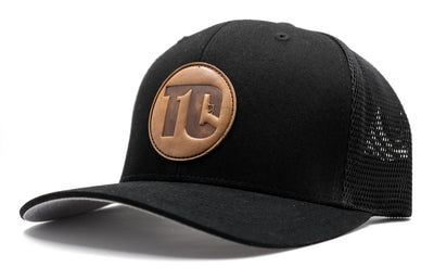 T1C - Leather Patch - Trucker Flexfit+Snapback - Black